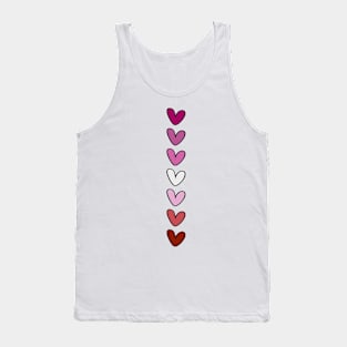 Lesbian hearts flag Tank Top